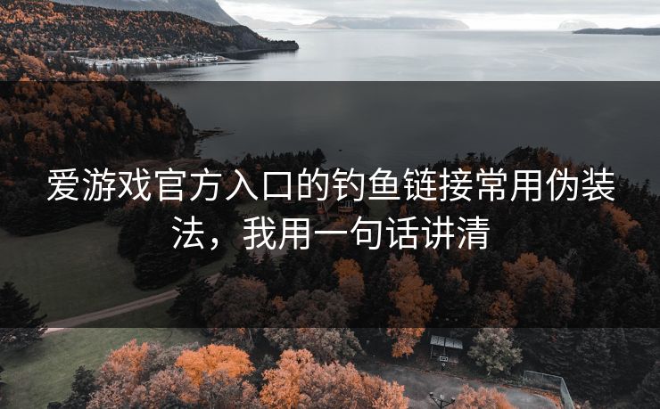 爱游戏官方入口的钓鱼链接常用伪装法，我用一句话讲清