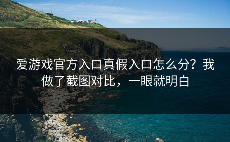 爱游戏官方入口真假入口怎么分？我做了截图对比，一眼就明白